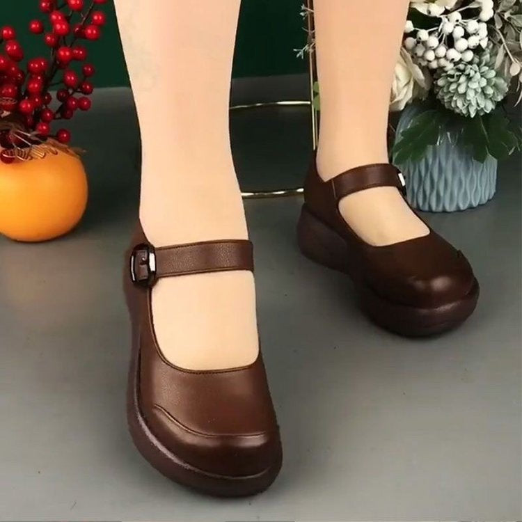 Women's Round-Toe Thick-Soled Shoes