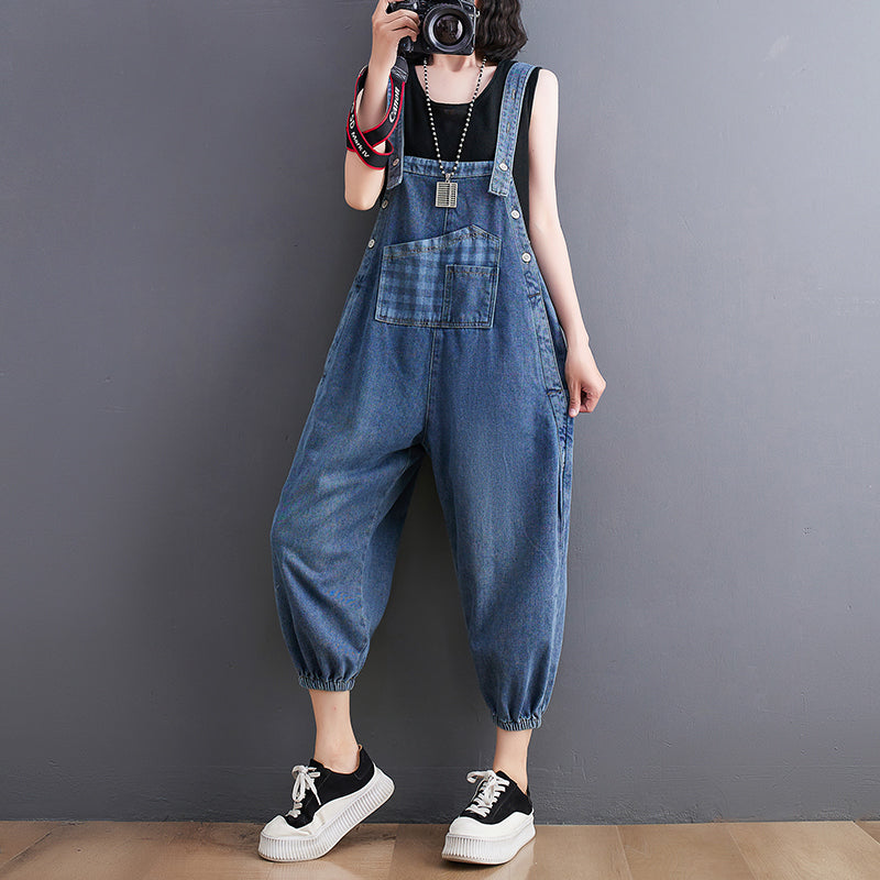 Elegant Women's Summer Loose Wide Leg Denim Pants