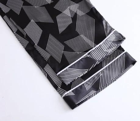 Men Ice Silk Double Short Suit Pajamas