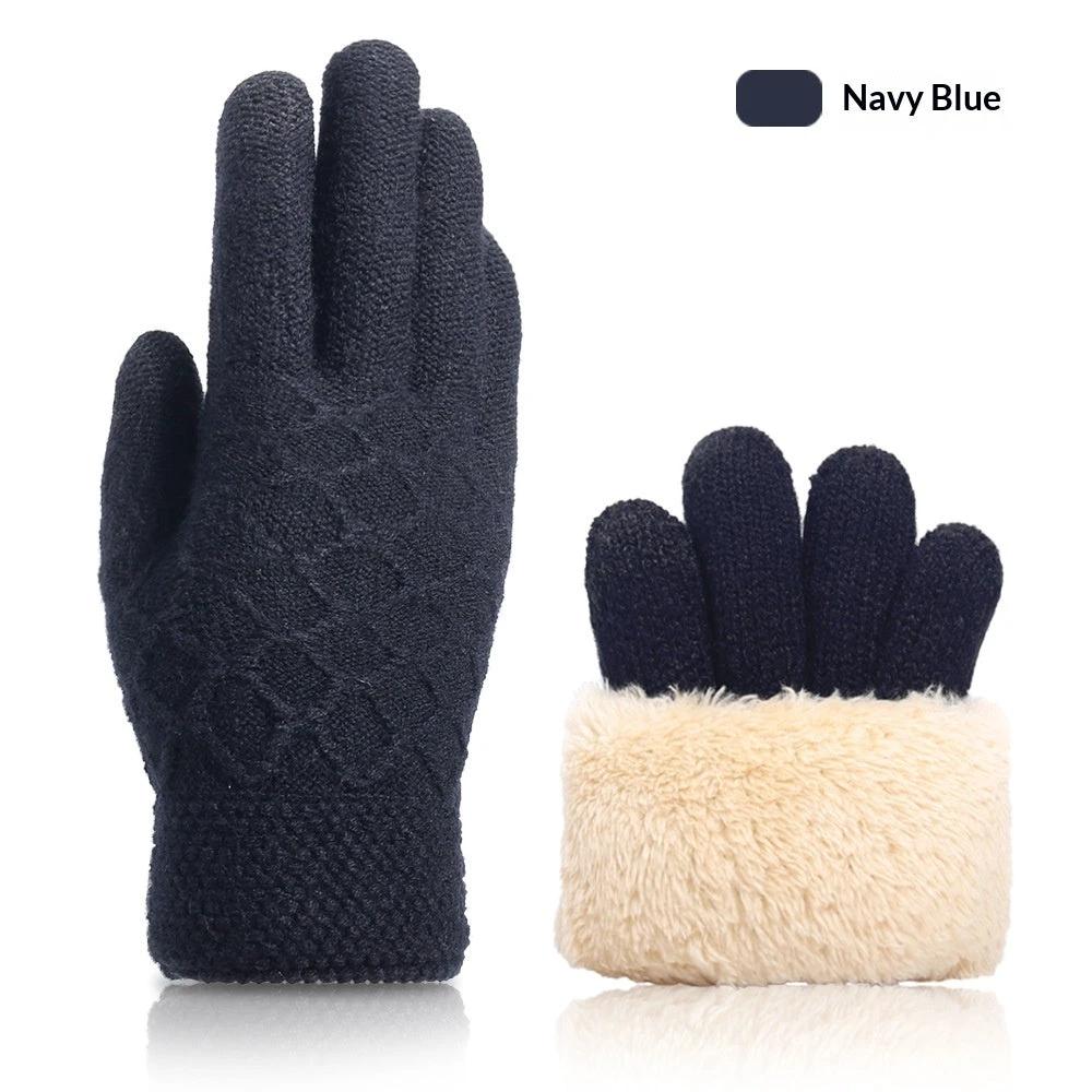 Fall And Winter Touchscreen Gloves For Men With Fleece Lining