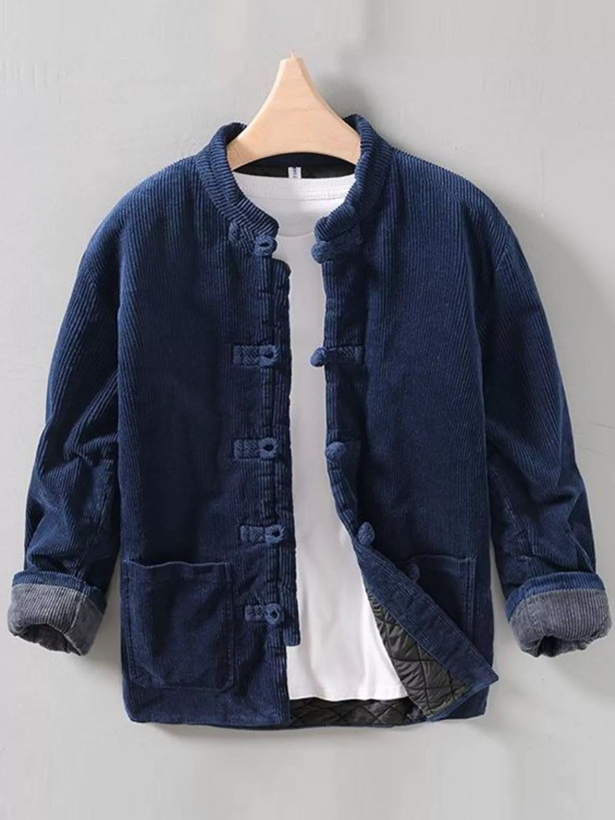 Men's Button Front Long Sleeve Jacket