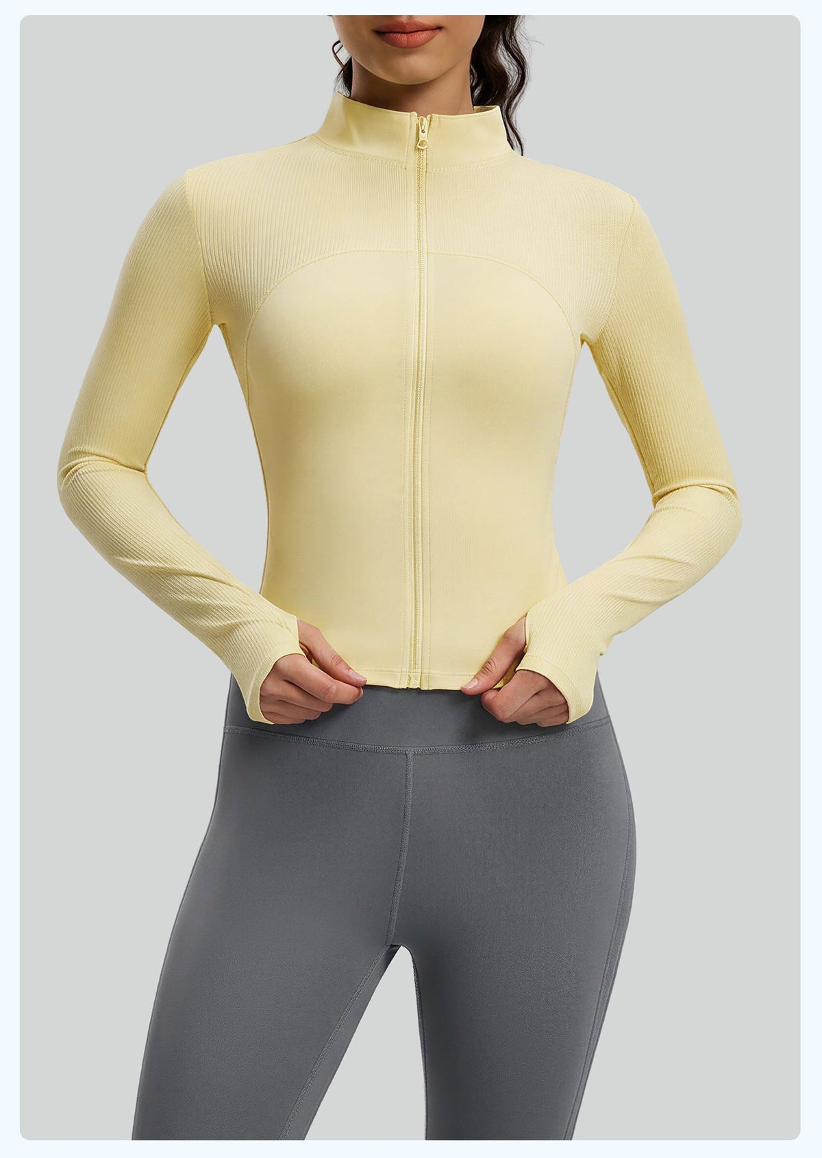 New Striped Sports Jacket Outdoor Running Slim-fit Slim-fit Landing Collar Yoga Jacket
