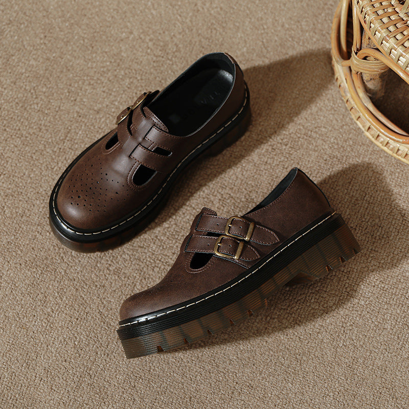 College-style Carved Brogue Platforms