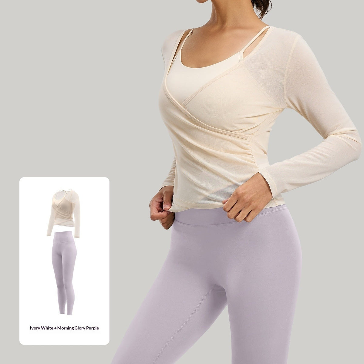 New Womens Yoga Wear Pilates Fake Two-Piece Sports Set