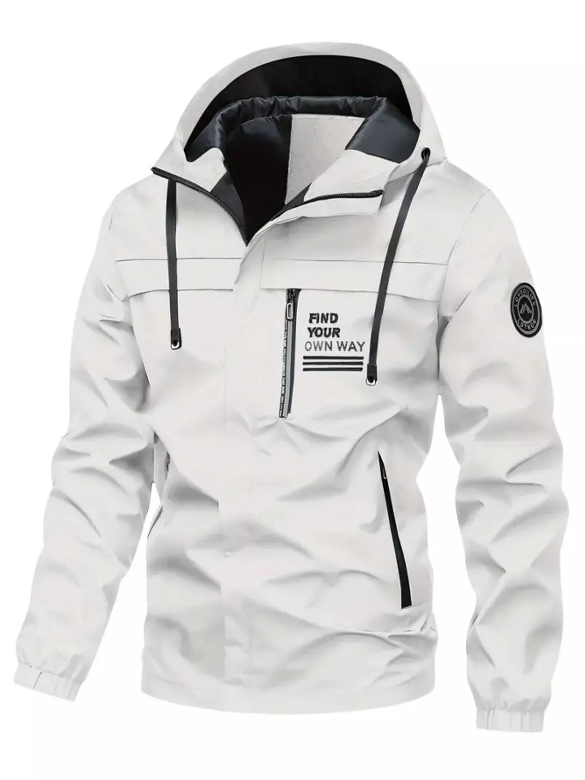 Men's Plus Size Hooded Outdoor Windproof Jacket