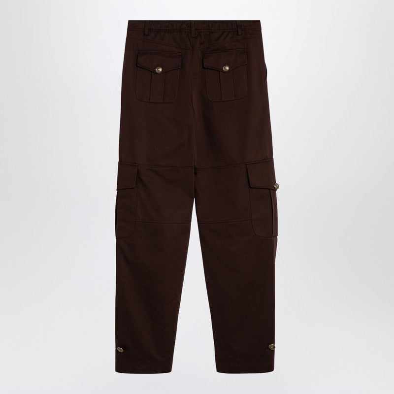 Moschino Brown Wide Cargo Trousers Women