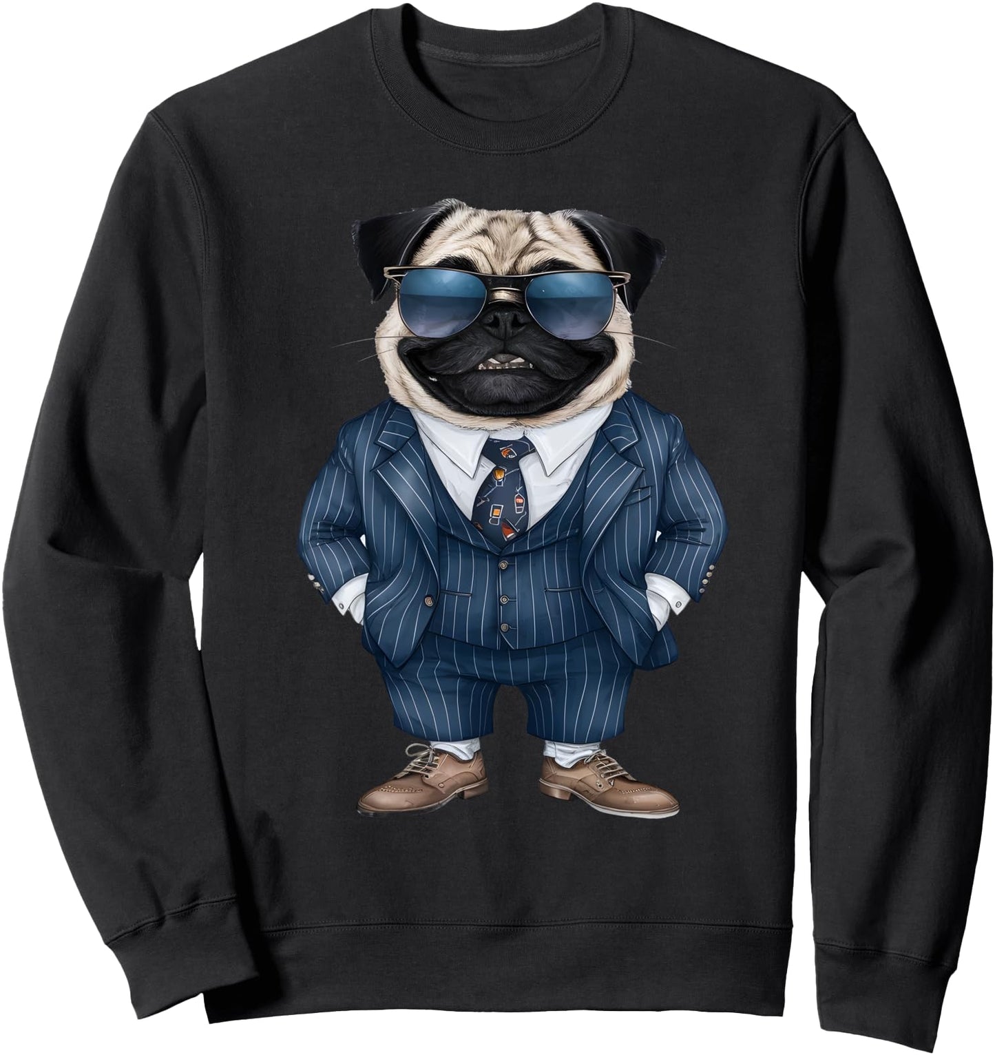 Hombre Mujer Traje de Pug Sudadera de Pug