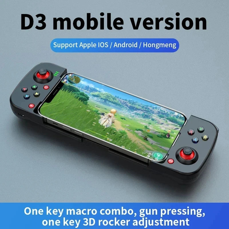 D3 Wireless Bluetooth 5.0 Stretchable Gamepad For Ios & Android Retractable Joystick For Switch PS4 Smart Phone Game Controller