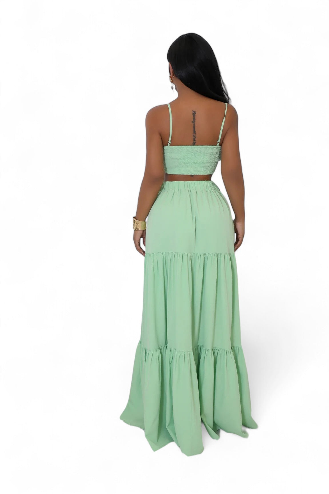 Conjunto de dos piezas de falda maxi