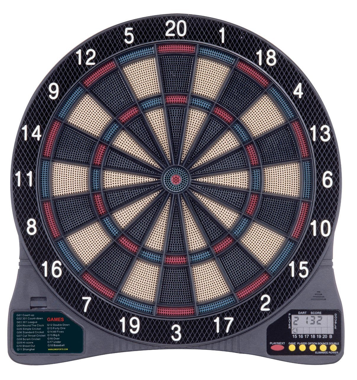 Juego de dardos electrónico con 6 dardos de punta blanda