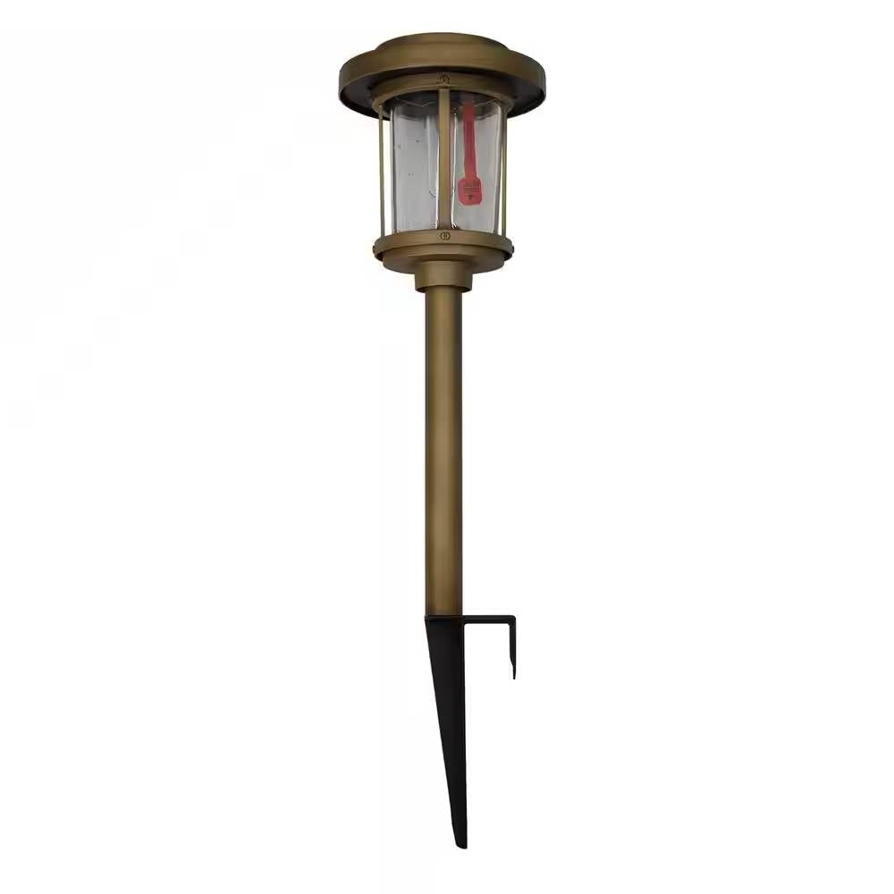 Paquete de 4 luces LED solares doradas para exteriores - Iluminación resistente a la intemperie para caminos y jardines