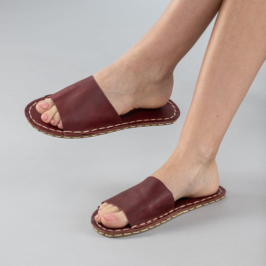 Women's Red Barefoot Slide Sandals