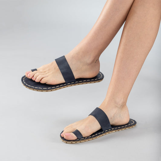 Women's Blue Barefoot Thong Sandals