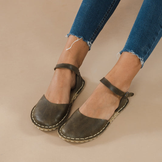 Women's Green Barefoot Sandals