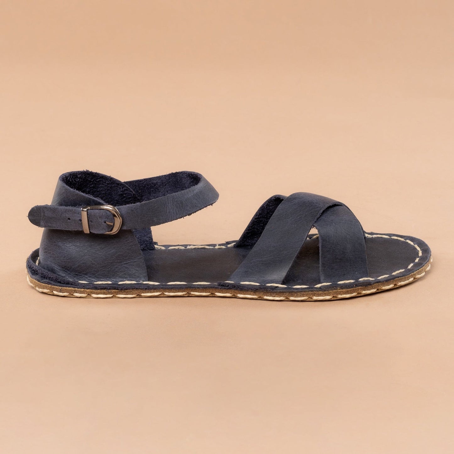 Women's Blue Criss-Cross Barefoot Sandals