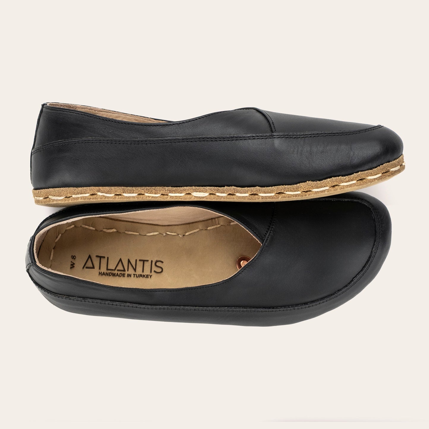 Women's Black Barefoot Cross Ballet Flats