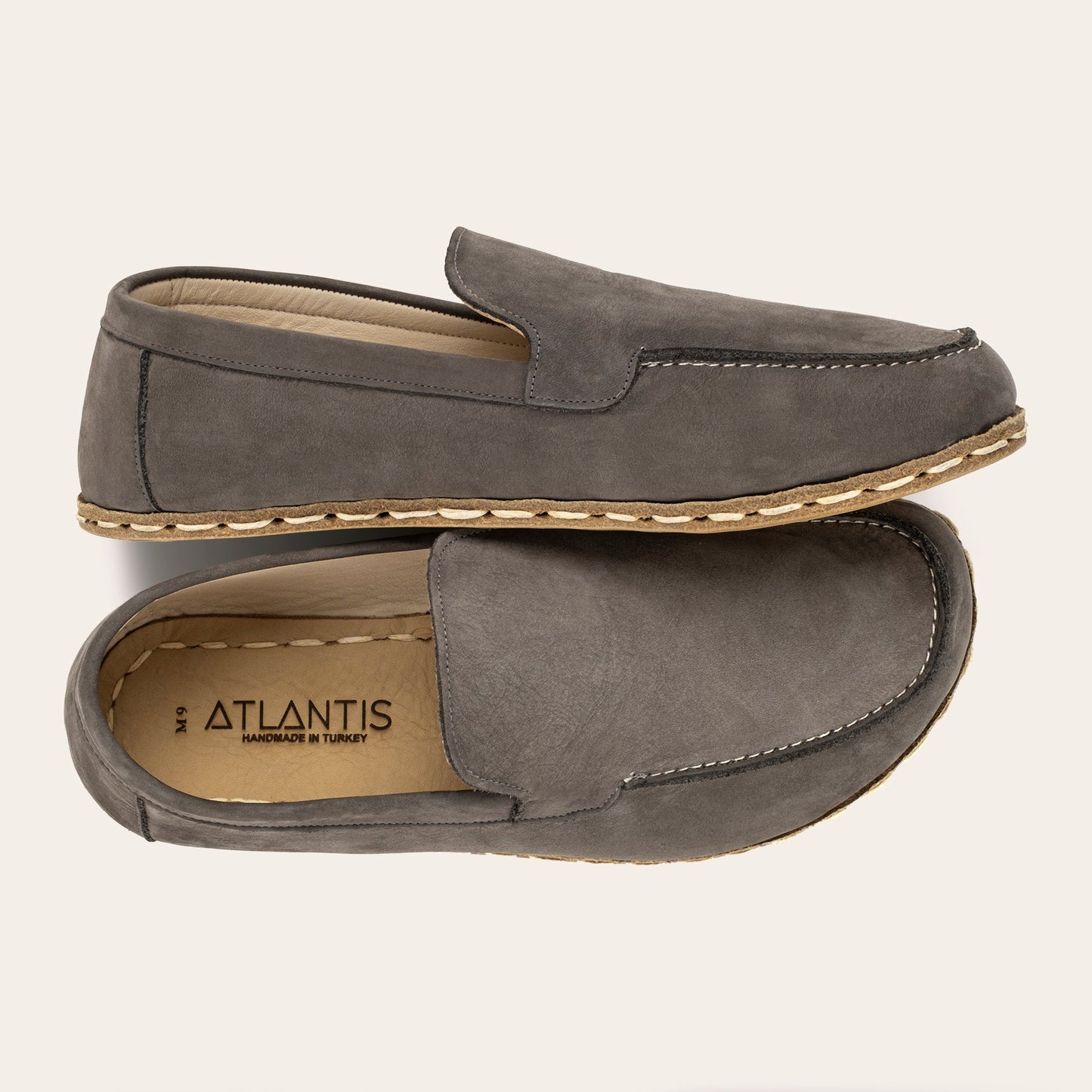 Men's Gray Moccasins