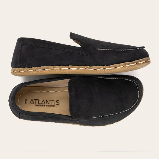 Men's Black Nubuck Moccasins