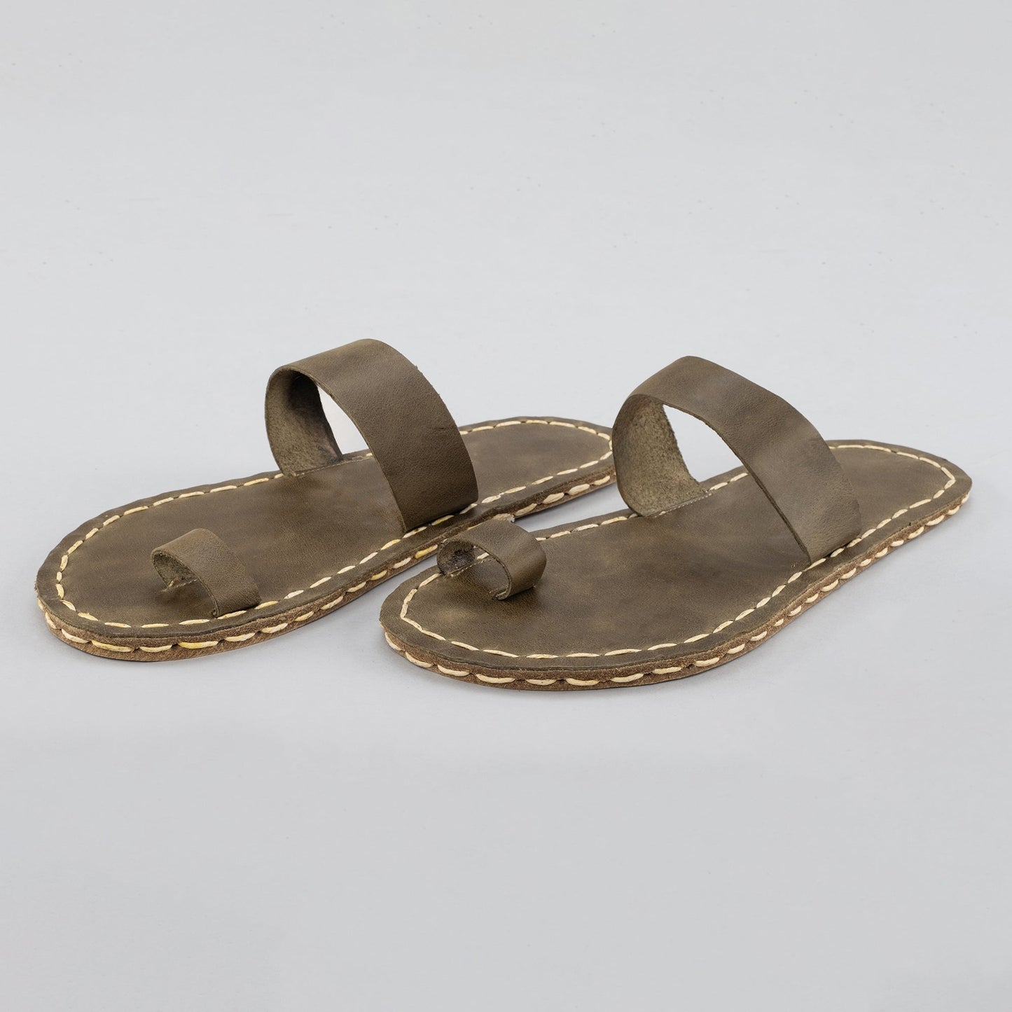 Women's Green Barefoot Thong Sandals