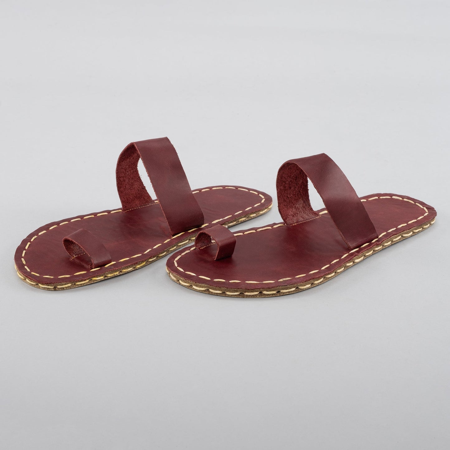 Women's Red Barefoot Thong Sandals