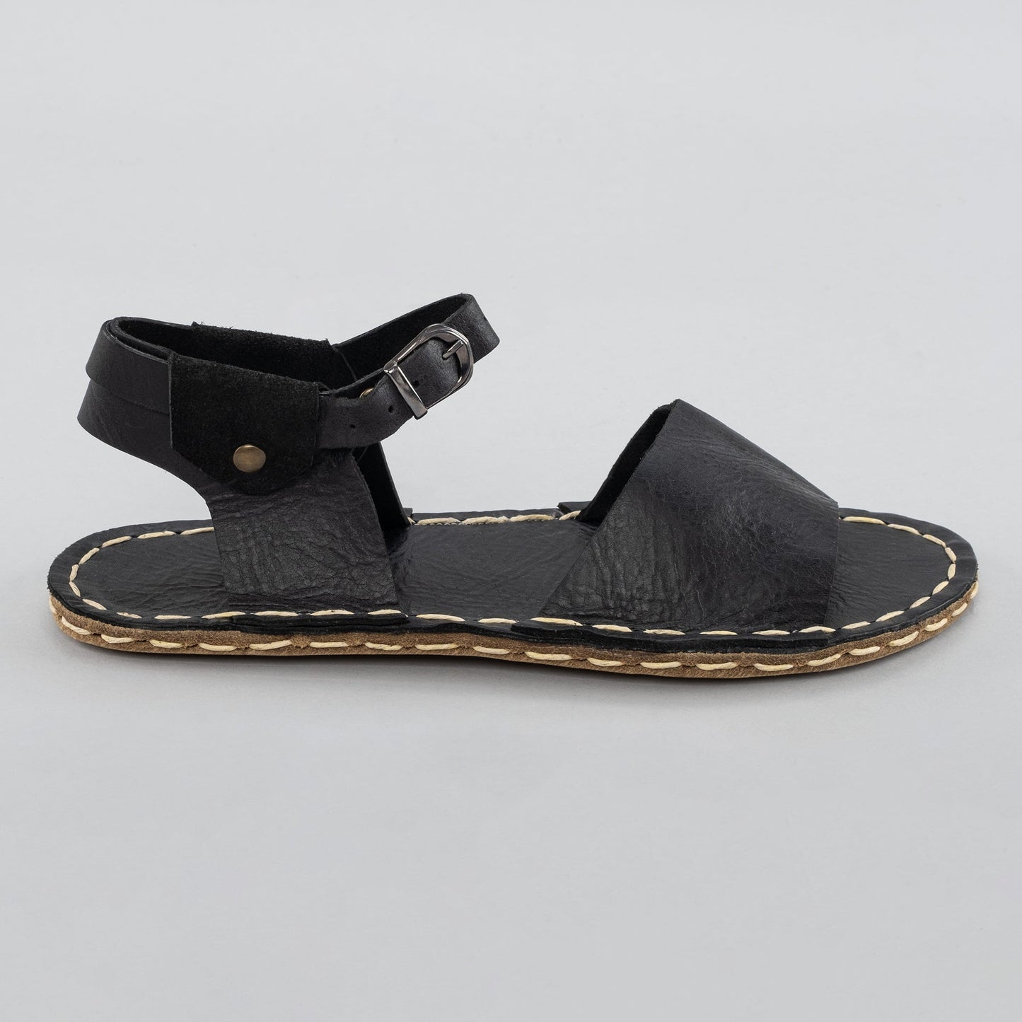Women's Black Opened Toe Barefoot Sandals