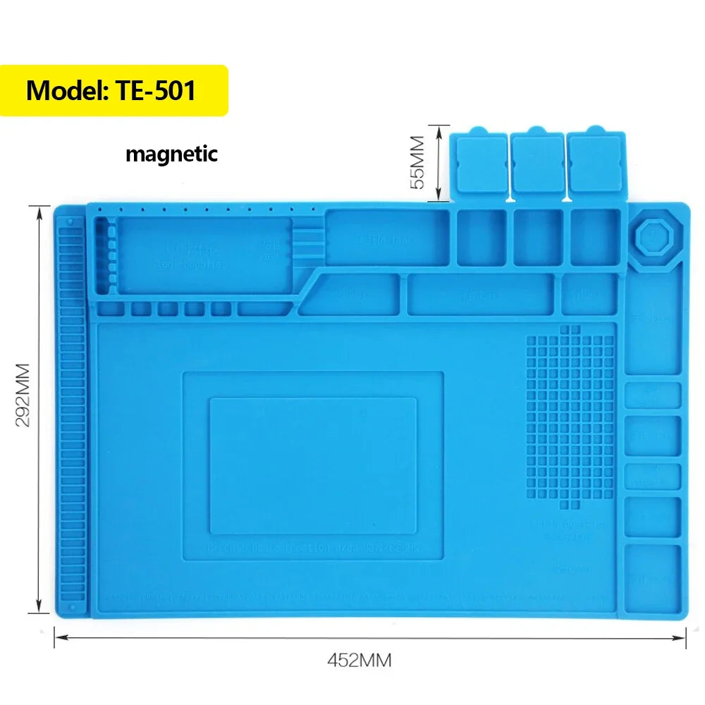 Drone Professional Maintenance Work Pad with Magnetic Insulation Heat-resistant Workbench Anti-scalding Mat for Soldering