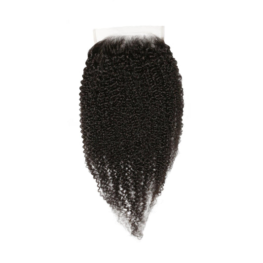 Cierre de cabello humano Afro Kinky 6x6 HD Lace