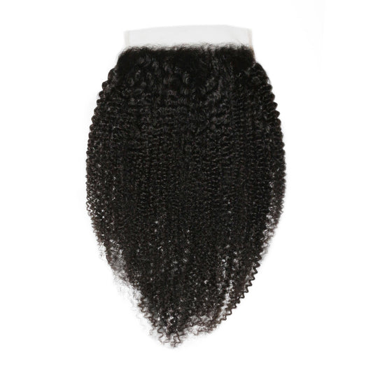 Cierre de cabello humano Afro Kinky 7x7 HD Lace