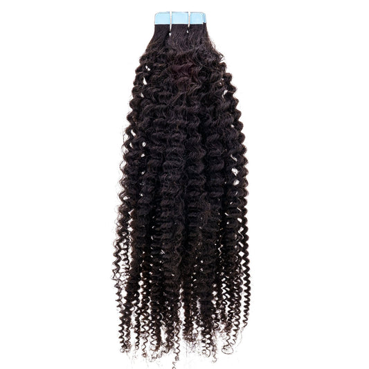 Extensiones de cabello 100% humano estilo Afro Kinky Coily con adhesivo