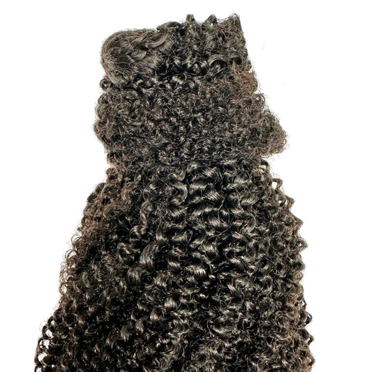 Extensión de coleta de cabello 100% humano afro rizado ensortijado