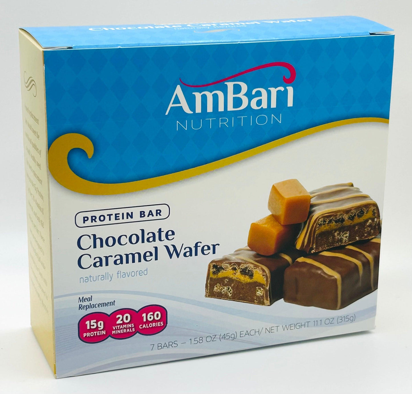 Barritas de chocolate, caramelo y oblea