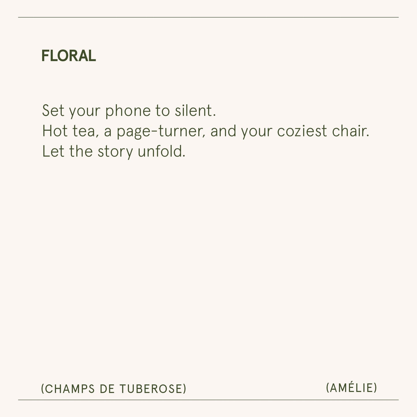 Amélie – Champs de Tuberose Candle