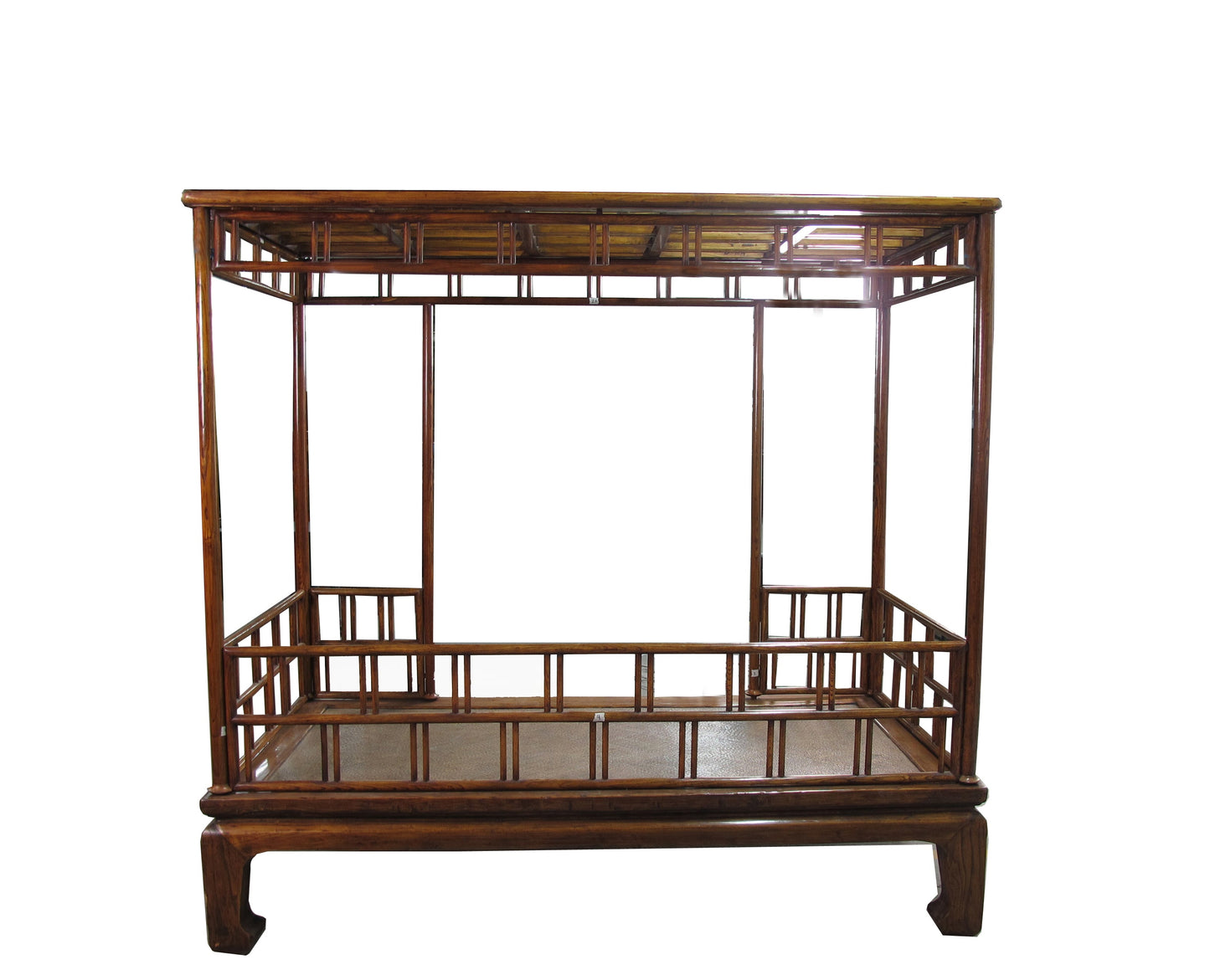Cama con dosel china antigua