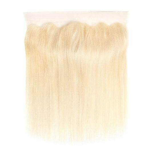 Encaje Transparente 13x4 Frontal de Cabello Humano Liso Rubio
