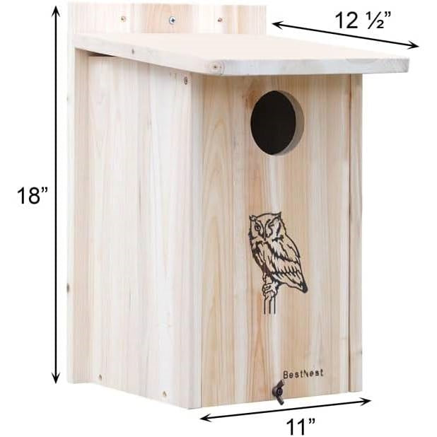 Nidificación de madera resistente para búhos y cernícalos