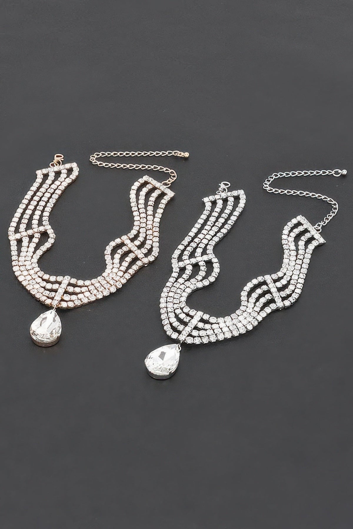 BROADWAY Rhinestone Choker & Crystal Pendant: NYFW BYMANYC ® New York