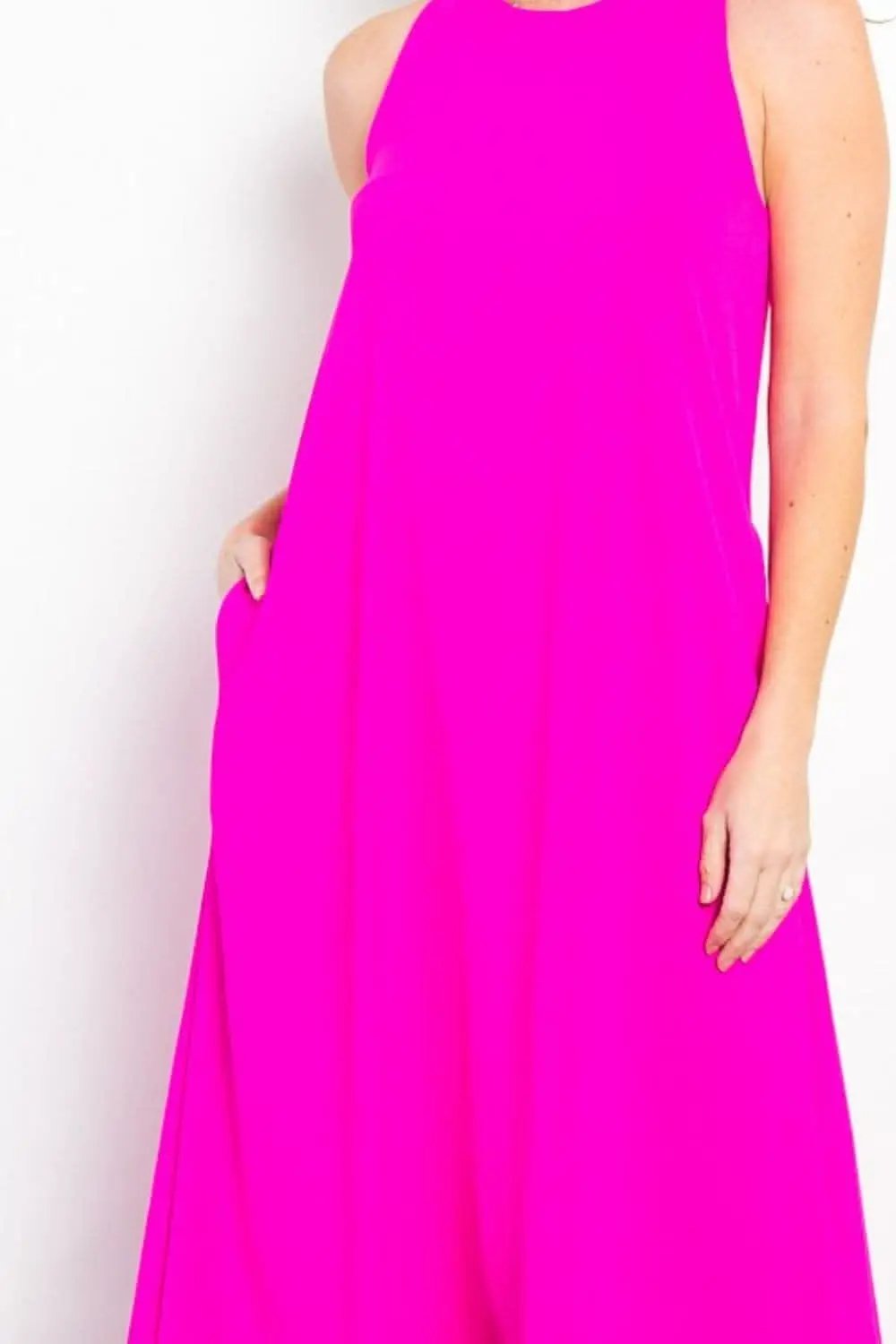 T-Shirts Trendsi Be Stage Midi Tank Dress with Pockets for Effortless