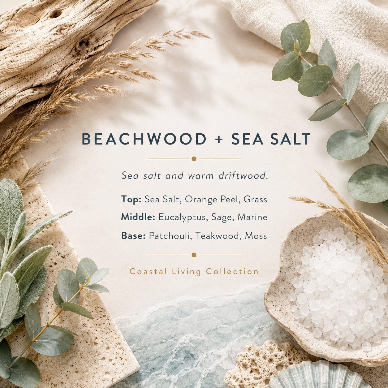 Beachwood + Sea Salt Reed Diffuser