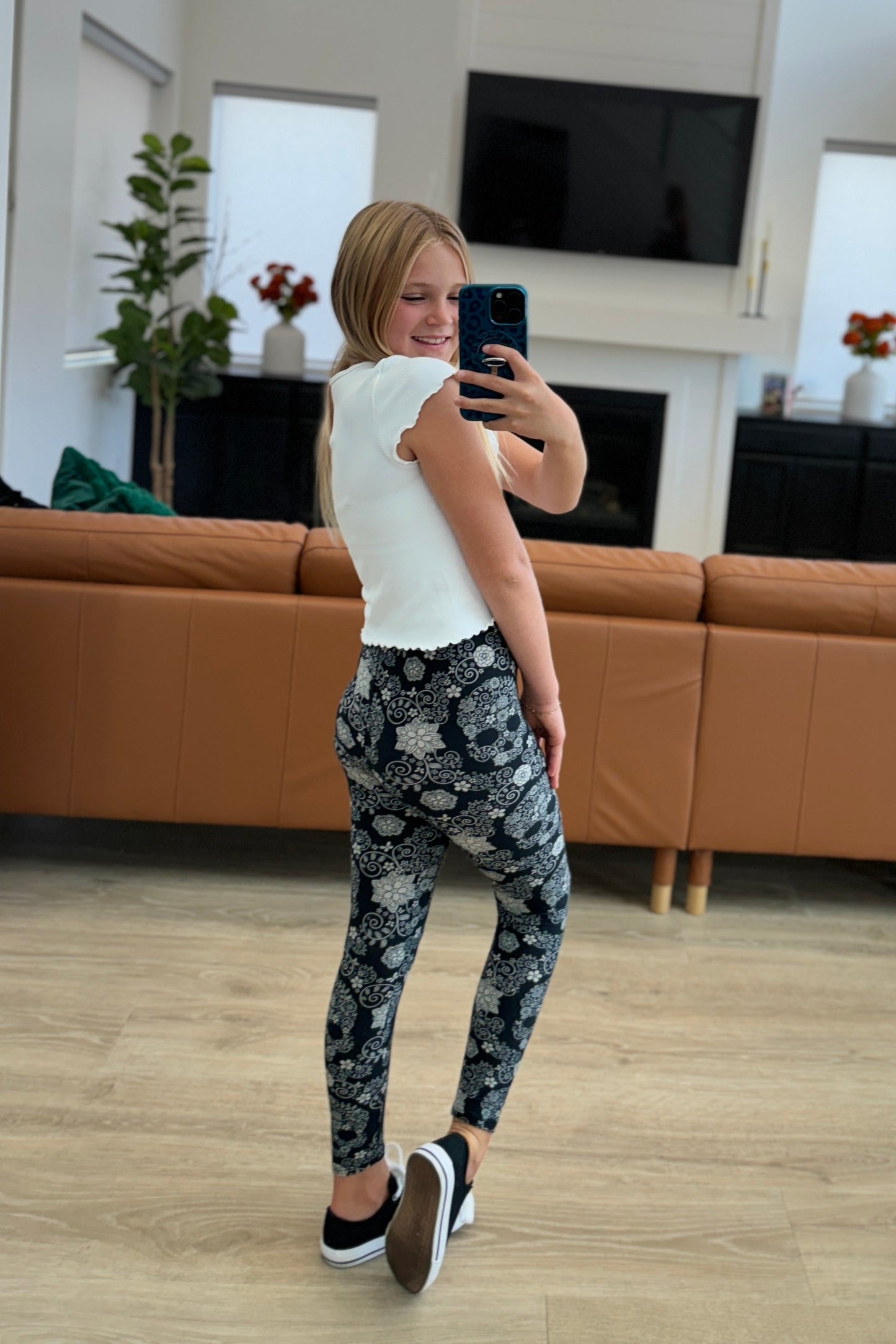 PREVENTA: Leggings de calavera de azúcar a juego para jóvenes