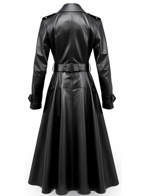 Black Leather Trench Coat – Timeless Style & Modern Elegance