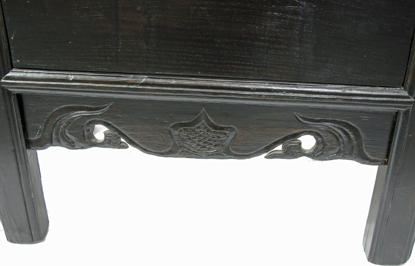 Dark Brown Antique Coffer Table with 2 Drawers
