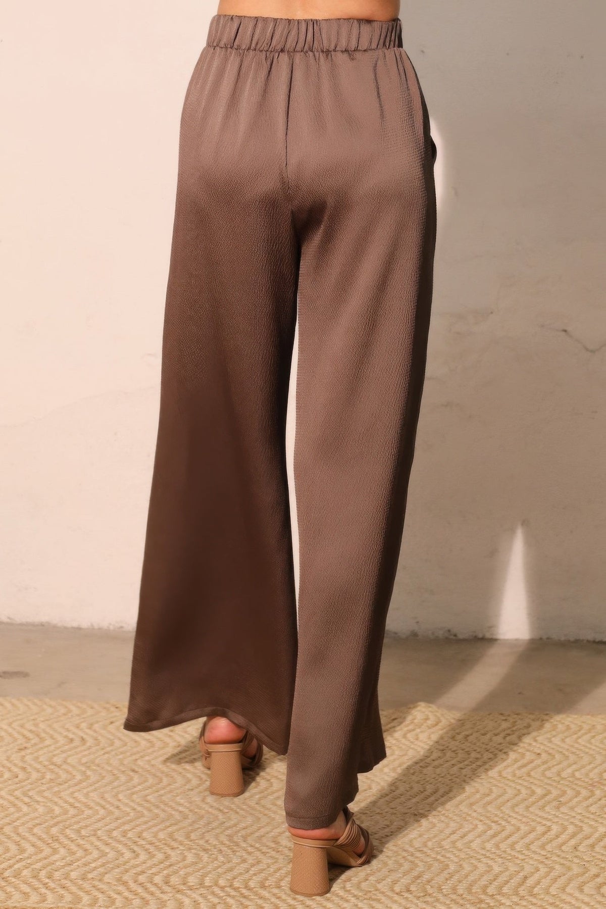 Hammered Satin Pocket Pants