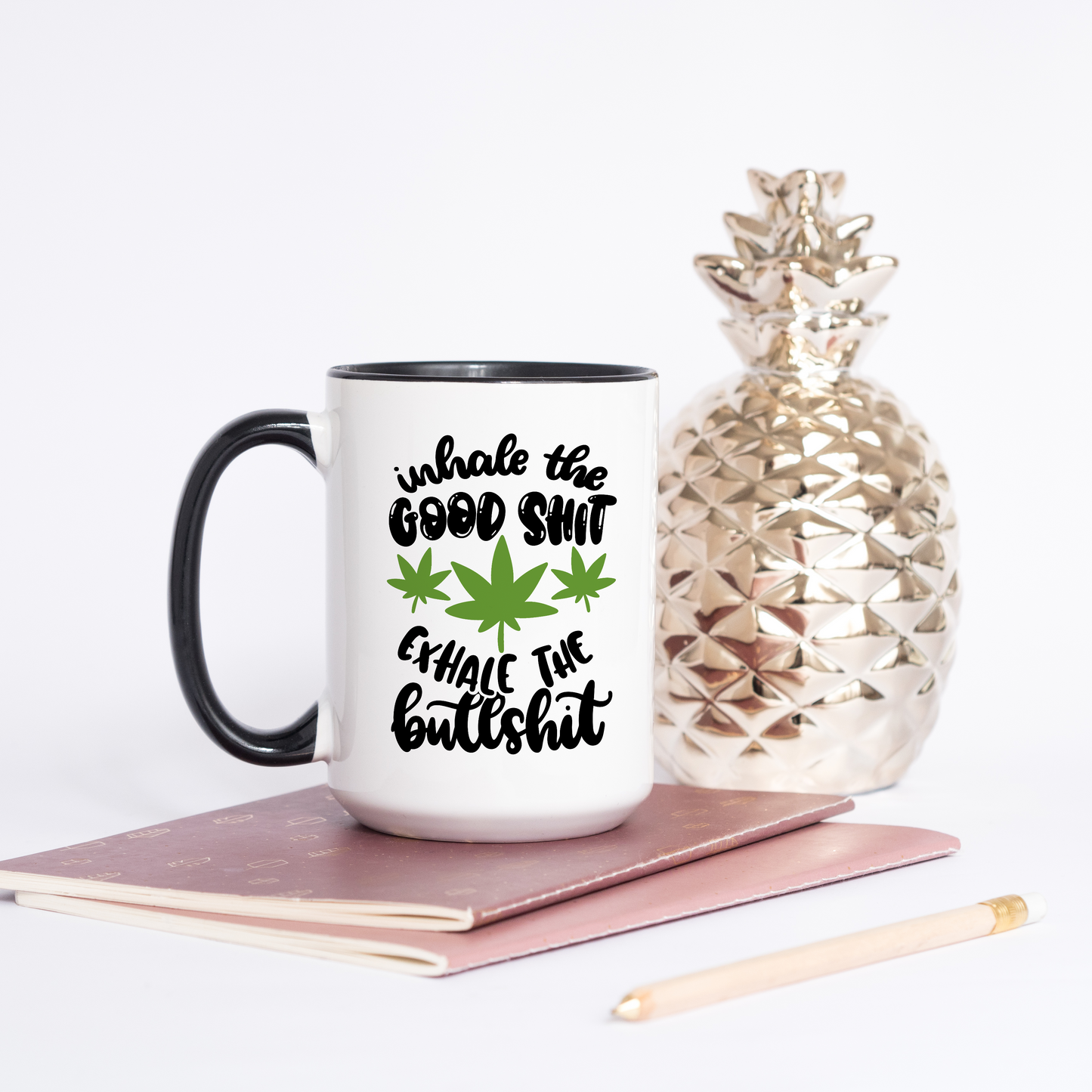 Tazas de café «Inhala la mierda buena»