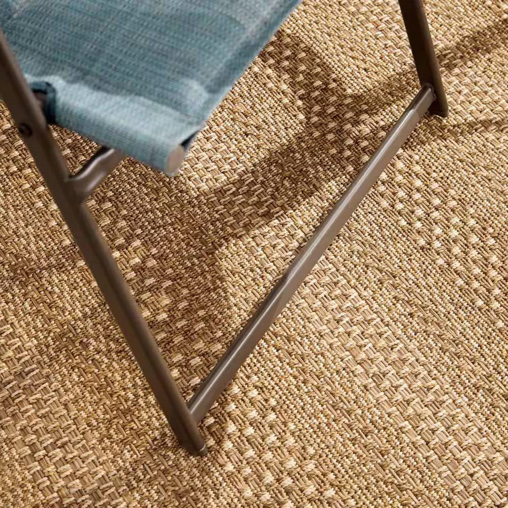 Juego de 2 - Silla de comedor plegable para patio con asiento acolchado de tela vaquera azul