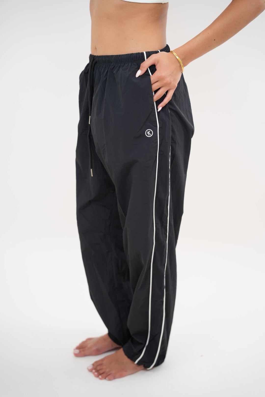 I Accept Change with Grace Black Versatile Relaxed Fit Pant