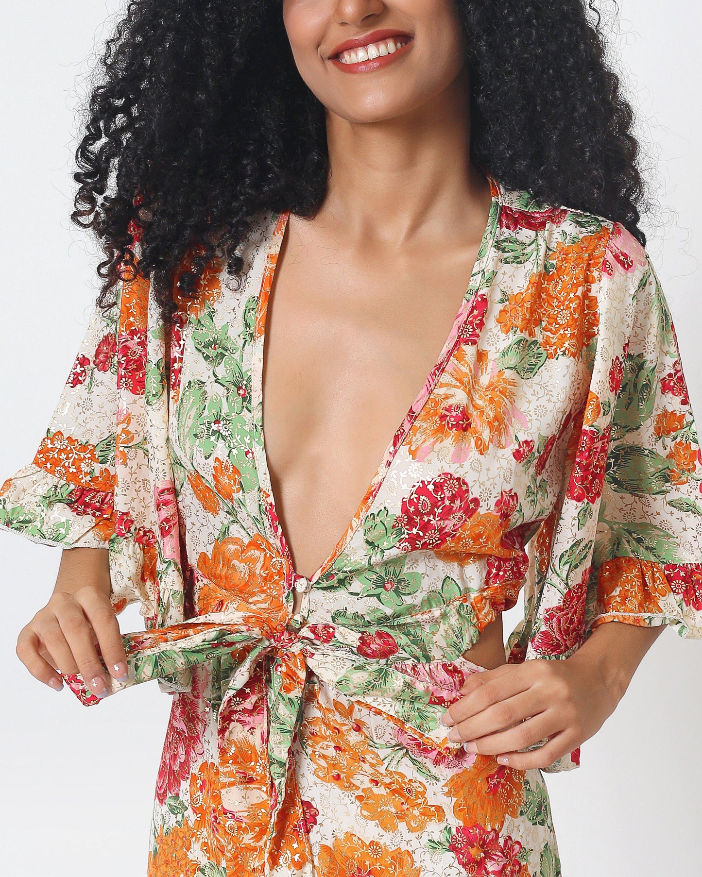 Vestido tipo capa