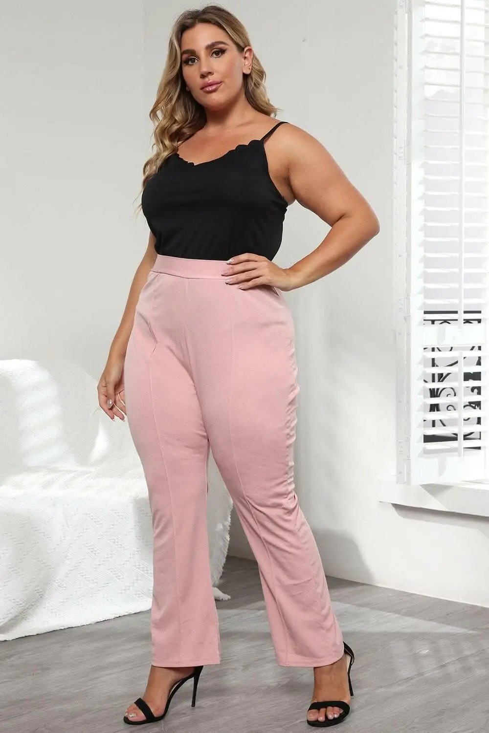 Pants Trendsi plus - Chic curvy trousers in solid colors