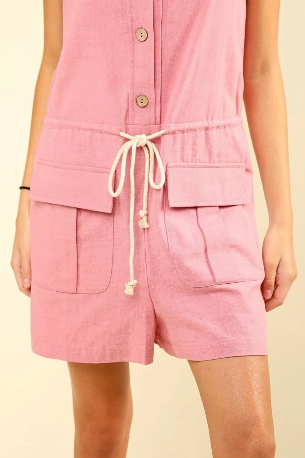 Dresses Trendsi Drawstring Romper Women's Casual Summer Jumpsuit - Chic & Easy!