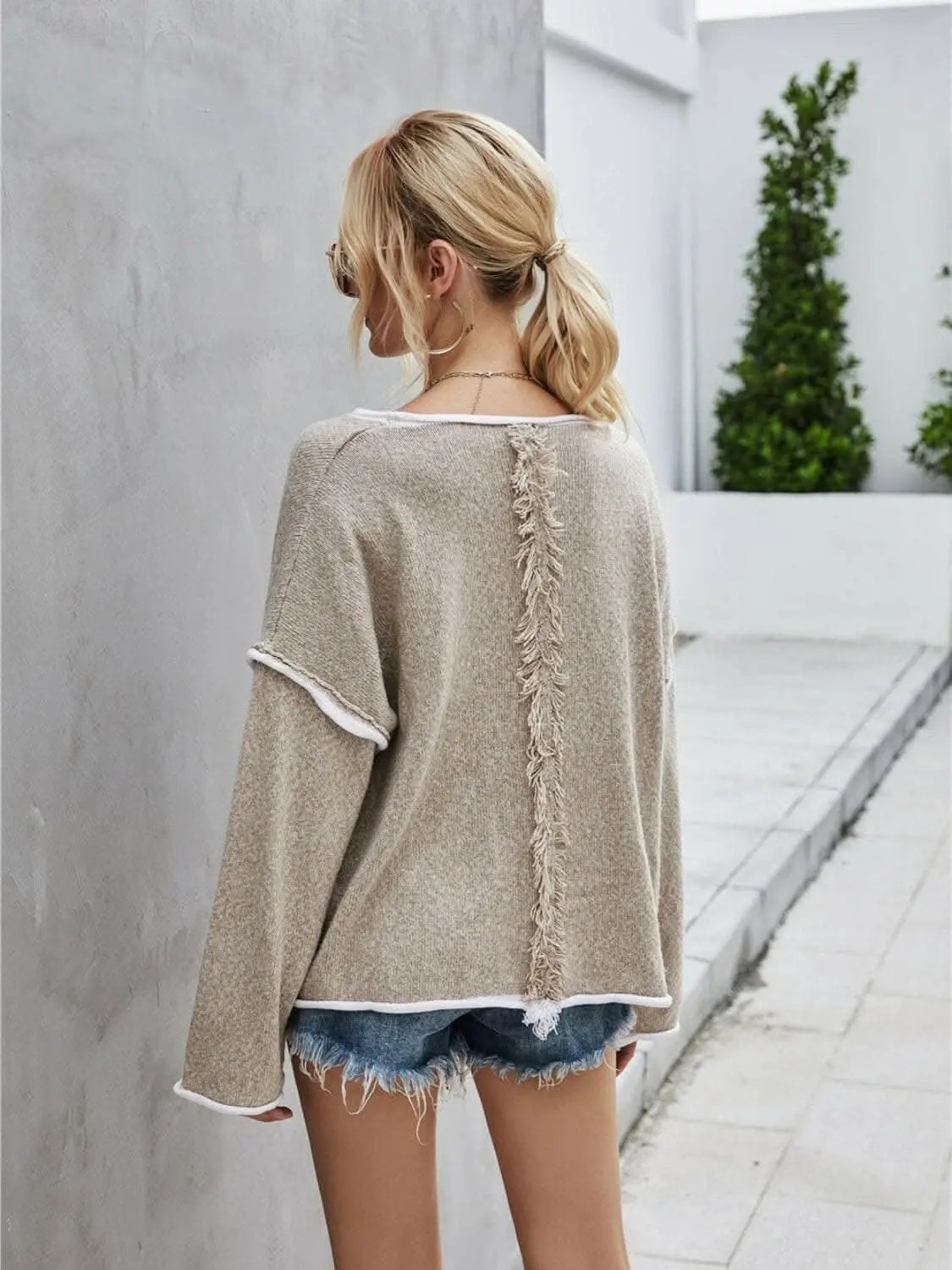 Sweaters Trendsi Chic dropped shoulder sweater