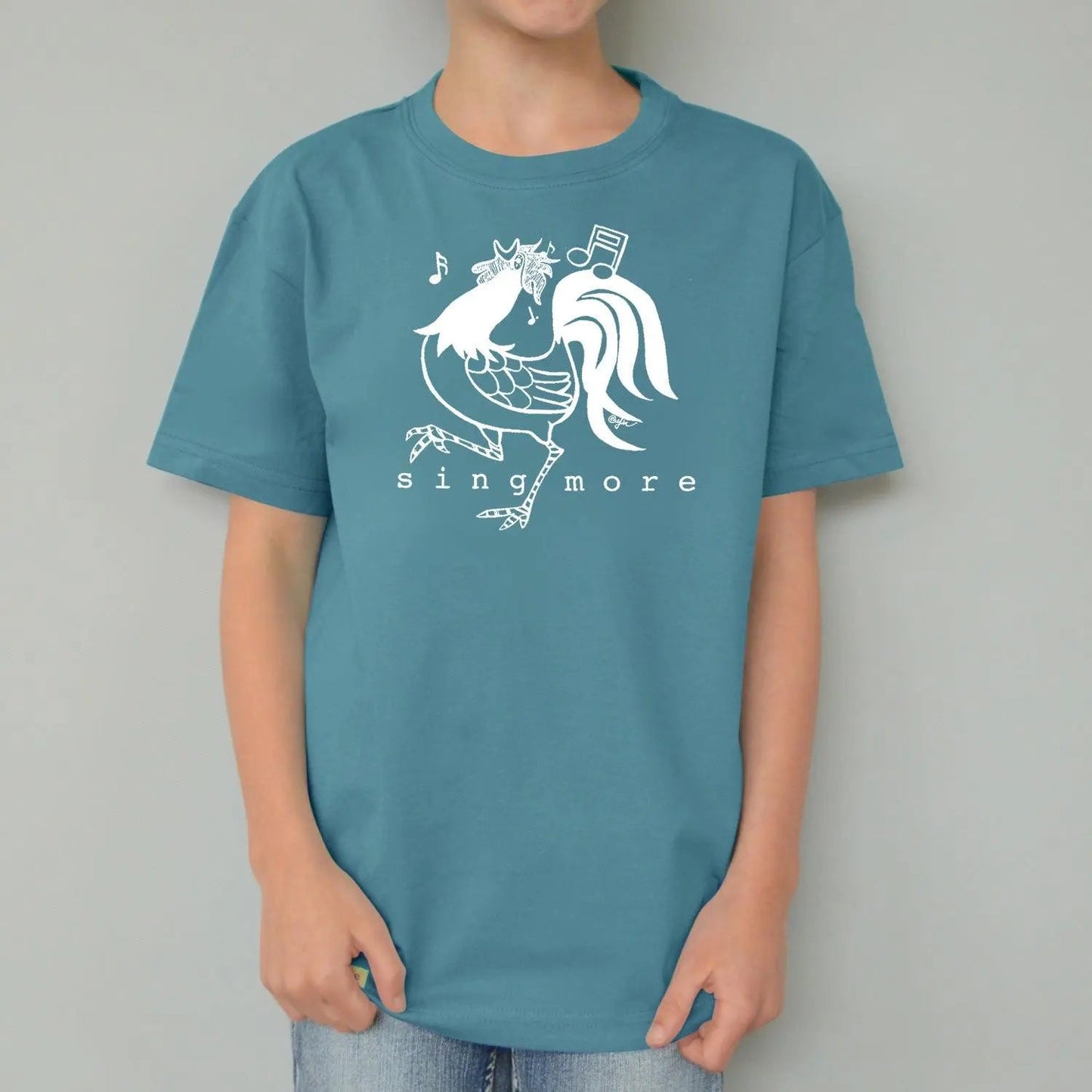 Camiseta de gallo "Canta Más" para niños